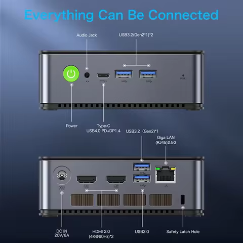 GMKtec NucBox K1 AMD Ryzen 7 6800H No RAM/SSD Mini PC NVMe(PCIe3.0 M.2) Window 11 Pro WiFi 6E BT5.2 