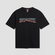 DAVIE JONES [ Love & Rhyme ] เสื้อยืด ทรงใหญ่พิเศษ Logo Oversized Extra Fit T-Shirt LG0127 สีดำ ขาว