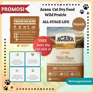 【PROMOSI】100% ORIGINAL Vacuum packing Acana Wild Prairie Cat Dry Food Repack for all stage life free 20g and 2 cat stick