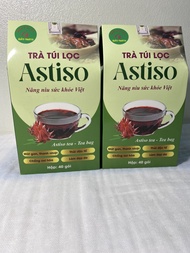 Combo 2 hộp (80 túi lọc) trà túi lọc atiso Bảo Khang trà hoa atiso trà thanh nhiệt mát gan nổi mề đa