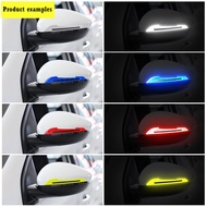 2pcs Car Carbon Fiber Stickers Car Stickers Decals Automatic Reflective Strip Warning Car Rearview Mirror Reflective Sticker Safety Decorative Strip Accessories
