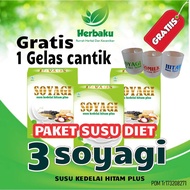 HITAM 3-box DIET Milk Package Of Black Soy Milk PLUS