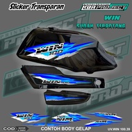 WIN 100 COOL PREMIUM TRANSPARENT STRIPING STICKERS HONDA RACING VARIATION LINE 39 CUT