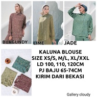 Kaluna BLOUSE BURGUNDY LIME JADE HEAVEN LIGHTS HEAVEN LIGHTS