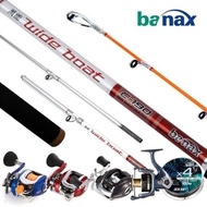 Banax Wide Boat S190 Fishing Rod Set Godforce Seidon Reel 2000 Spinning Reel Braided Line Sea Lure