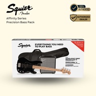Squier Affinity Series Precision Bass Guitar Pack - Black (Fender / P Bass)