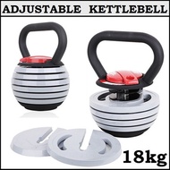 Adjustable Kettlebell Cast Iron Kettle Bell 18kg Weights 40LBS Home Gym Sports. Local SG Seller
