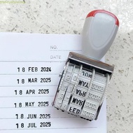 TRENDYSTYLE Digital Date Wheel Stamp, Practical Vintage Self-Inking Rubber Date Stamp, Adjustable Cl