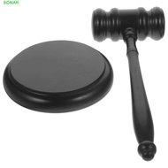 SONAR Judge Hammer, Wood Gavel Durable Base Costume Sound Block, High Quality Attorney Decorative Lo