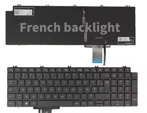 French Keyboard for DELL Precision 7750 7760 7550 7560 0KG9G3 0713DM 01WYH2 0P2K2J 0M8M7D 06H2H7with