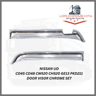 LORI CHROME KITA NISSAN UD CD45 CD48 CW520 CH520 GE13 PKD211 DOOR VISOR CHROME SET LORI LORRY AKSESO