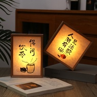Creative LED Photo Frame Night Light pp10 Gift Holiday Square Desktop Touch Decoration Atmosphere Li