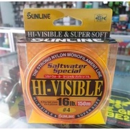 SUNLINE HI-VISIBLE FISHING LINE 150M LARGE SIZE 14 lbs 16 lbs 20 lbs ORIGINAL