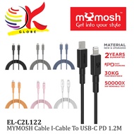 MYMOSH EL-C2L122 CABLE I-CABLE TO USB-C PD 1.2M/FAST CHARGING/30KG TEAR RESISTANCE/ CHARGE & SYNC/ 4