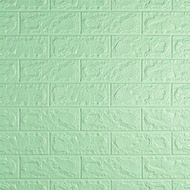 wallpaper 3d motif bata wallpaper dinding - p14 hijau