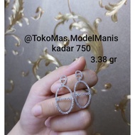 Promo Anting Emas Putih Italy Herme* Kadar 750 best seller Berkualitas