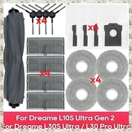 (ZNHP) For L10S Ultra Gen 2 L30S Ultra L30 Pro Ultra Parts Accessories Main Side Brush Filter Mop Ra