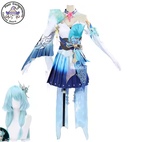 Naraka: Bladepoint Anime Game Hutao Green Running Light Cosplay Costume Wig Halloween Carnival Outfi