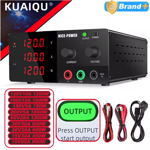KUAIQU 450W-1200W Bench Power Supply,Variable Voltage Current Regulated Laboratory Bench PSU,with CV
