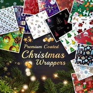 FSI Christmas Coated Premium Gift Wrapper 10 pieces per pack per design
