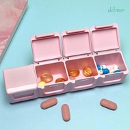 DELMER Pill Box Portable Vitamins Storage Container Medicine Organizer Jewelry Storage Medicine Pill Box