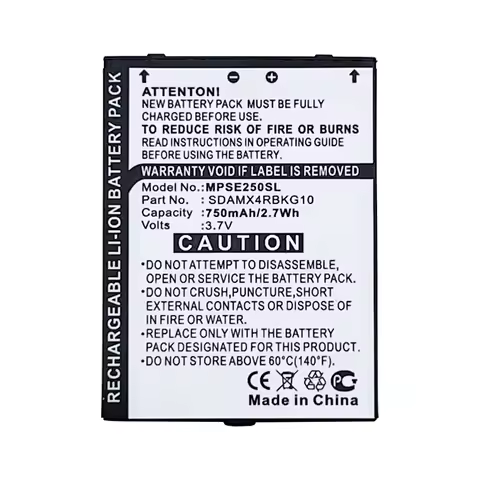 MP3 Battery for SanDisk Sansa E200,E250,E250R,E260,E260R,E270,E280,54-57-00046