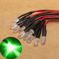 10pcs 12V 10 x Pre Wired 5mm LEDs Bulb 20cm/7.8in Prewired