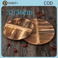 32/36cm Round Wooden Wok Cover Cover Traditional Iron Pot Lid Multi-Functional Kitchen Wok Cove