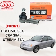 HONDA CIVIC S5A , CRV S9A , STREAM S7A 555 JAPAN BRAND STEERING TIE ROD END (SET 2PCS)