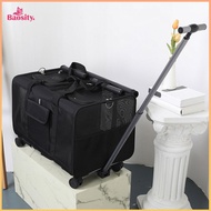 Dog Cat Carrier with Wheels Rolling Carrier Pet Travel Bag