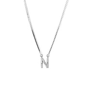 Dparis silver necklace with initial N