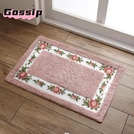GOSSIP 1 Pcs Flower Rug, Pink Microfiber Pink Rug, Easy To Use Absorbent Non-Skid 16*24Inch Floral B