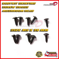Bodykit Skirting Screw Cross Mushroom Head * *Black Steel ** Size M5 X 20 MM