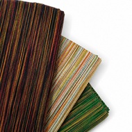 HIJAU MERAH Fine Gradient Drizzle Lurik Fabric - Red, Brown, Green, Tight Drizzle Lurik Woven Fabric