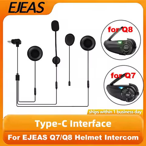 EJEAS Q8 Type-C Interface Headset Suitable For EJEAS Q8/Q7 Motorcycle Helmet Intercom