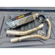 ชุดท่อ Exciter155VVA (ยามาฮ่า เอ็กซ์ไซเตอร์ 155 วีวีเอ) +ปลายท่อ AK 14 นิ้ว มีจุกลดเสียงที่ปลายทุกใบ