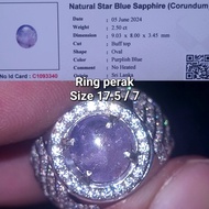 Natural batu blue safir ceylon star srilanka sapphire asli