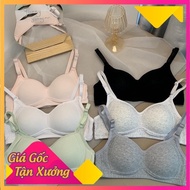 A77 Set of 3 student and office bras (Small Form), wrinkled style, breathable, thin padding, no unde