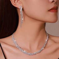 Exaggerated Earrings Necklace Set