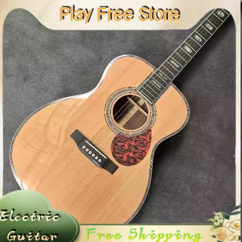 OM45 Red Pine Acoustic Guitar Soild Top 6 Strings Rosewood Back Sides 39 Inch Beginner Free Shipping