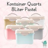 BUNTON Container Box Quarts 8 Liter Pastel Premium Multipurpose Box Storage Box Cargo Box Multipurpo