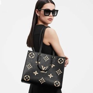 LV OnTheGo MM雙色壓紋托特包
