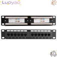 LUOYAO1 Cable Rack, CAT6 RJ45 Without Bracket UTP Patch Panel, Office Networking 12-Port 1U PPO+PC I