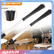 [Pretty] 2Pcs Cajon Brush Telescoping Drum Brushes Nylon Sticks Percussion for Jazz Stick Drum Music