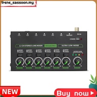 Mini Audio Mixer 6 Channel Stereo Line Mixer DC5V  Microphone Control Mixer for Professionals Beginn