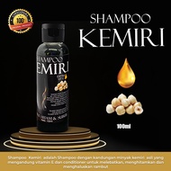 Shampoo Kemiri Hitam - Shampoo Pemanjang Rambut 100ML Menebalkan dan Menghitamkan Rambut Anti Ketombe Kemiri Bakar Hitam Shampo