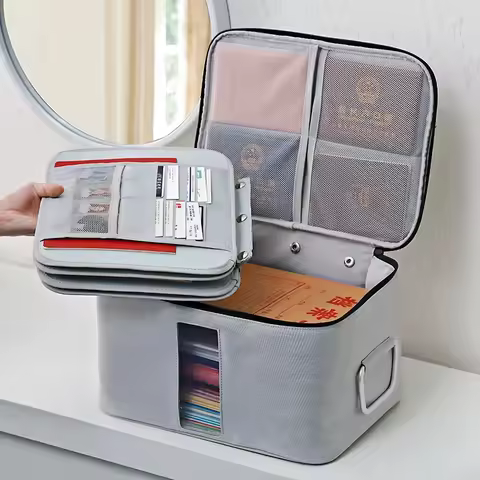 Document Storage Bag Organizer Files Folder Ticket Credit Card Certificates Handbag Home Office Orga