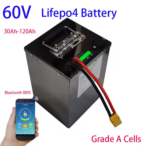 lifepo4 lithium battery 60V 20Ah 30Ah 40Ah 50Ah 60Ah 80Ah 120Ah 100Ah lfp pack lipo for two wheel fo