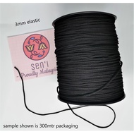 50mtr (Packed in 2 x 25 Mtr) Mask Elastic for ear loop - 3mm round elastic for DIY face mask - made 