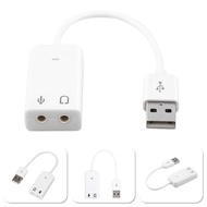 **包郵** USB 音頻聲卡 音效卡 USB 聲卡 麥克風 耳機 外接